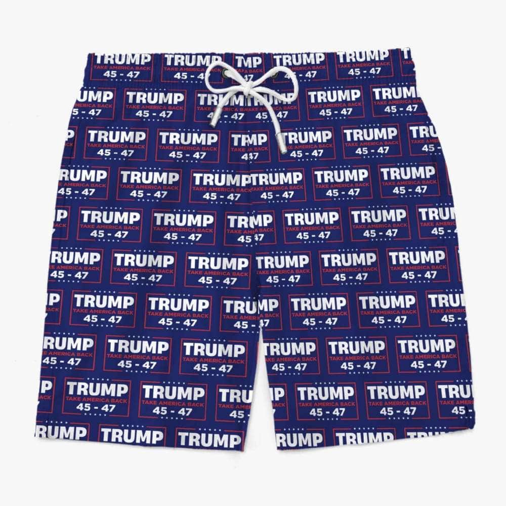 Trump Take America Back 45 47 Beach Shorts Trump Take America Back 45-47 Beach Shorts