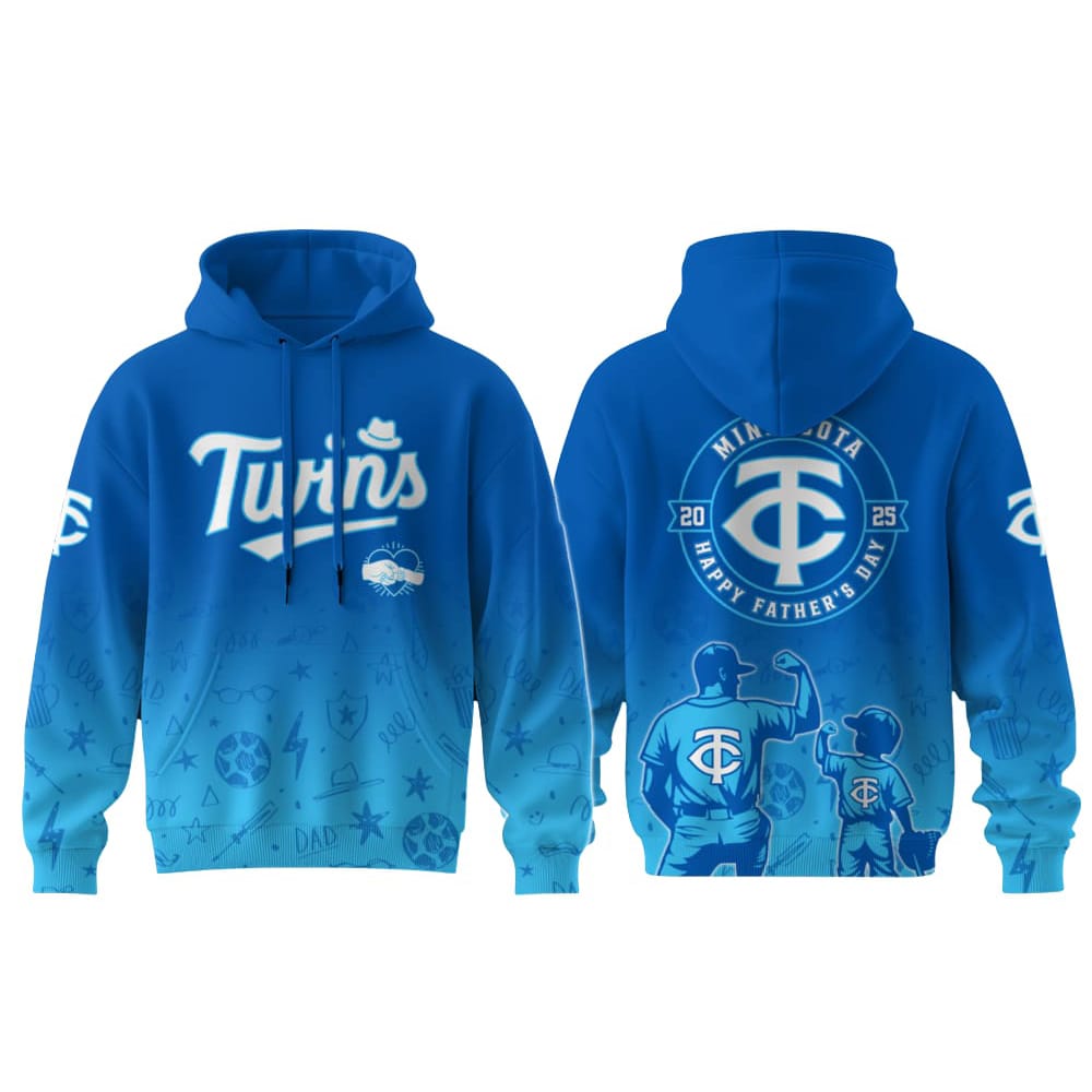 Twins Fathers Day 2025 Hoodie Twins Father's Day 2025 Hoodie