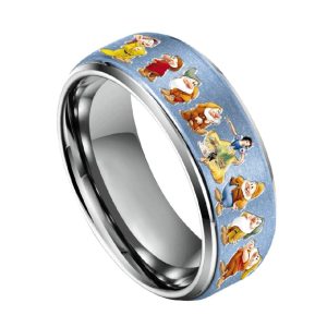 Snow White Silver Tungsten Couples Rings2