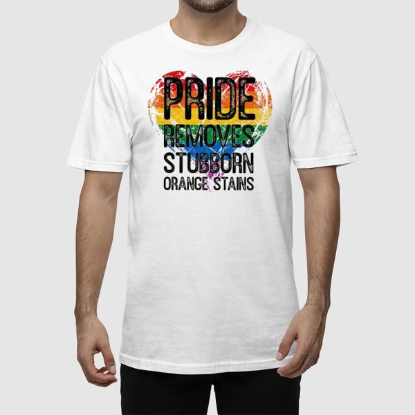 V-Neck Retro Pride Removes Stubborn Orange Stains Print T-Shirt