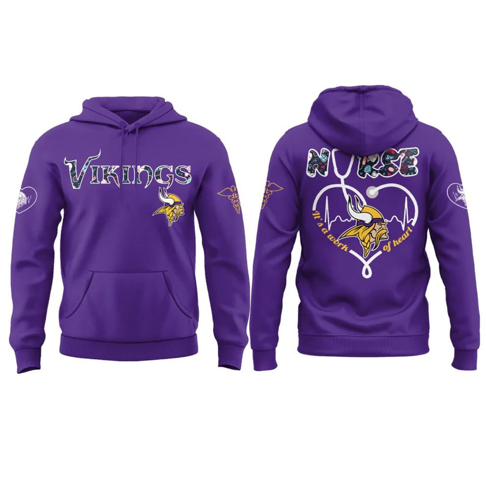 Vikings NURSES NIGHT Hoodie Combo 2025 Vikings NURSES NIGHT Hoodie Combo 2025