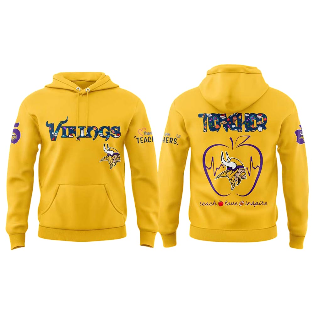 Vikings TEACHER Appreciation 2025 Combo Hoodie Vikings TEACHER Appreciation 2025 Combo Hoodie