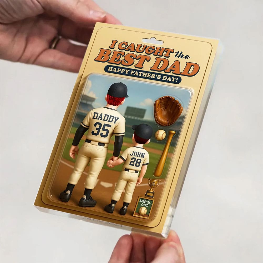 We Caught The Best Dad Baseball Custom Figure Personalized Acrylic Block Plaque We Caught The Best Dad Baseball Custom Figure Personalized Acrylic Block Plaque