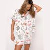 Western Cowgirl Bachelorette Hand-Drawn Wild West Disco Print Pajama Set