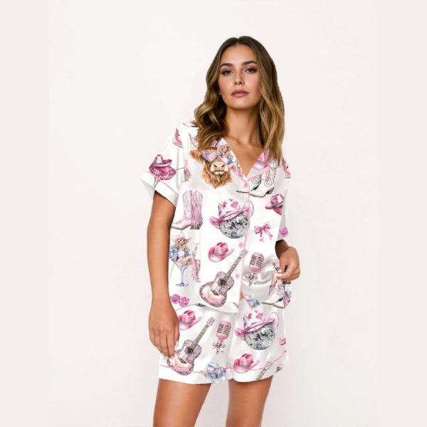 Western Cowgirl Highland Cow Pajama Set