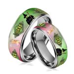 Wicked Silver Tungsten Couples Rings
