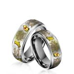Winnie The Pooh Silver Tungsten Rings