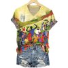 Women’s Juneteenth Cheer Independence And Freedom Print T-Shirt