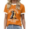 Women’s Retro I Support Putting Animal Abusers To Sleep Print Crew Neck T-Shirt