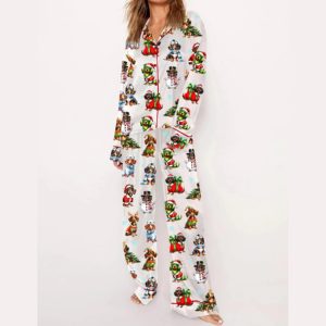 Dachshund Christmas Dog Pajama Set1