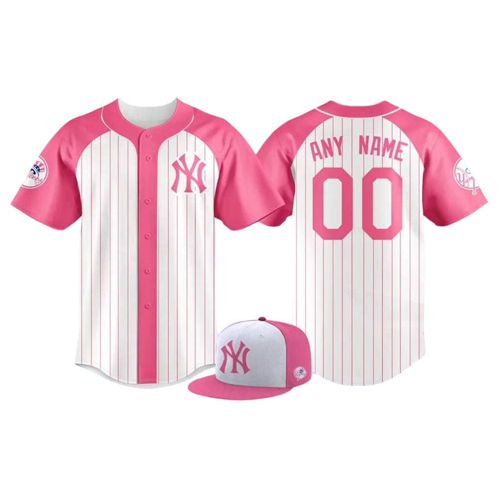 Yankees Pink Shirt Day Custom Jersey 2025 Yankees Pink Shirt Day Custom Jersey 2025