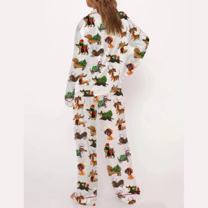 Dachshund Christmas Wiener Dog Pajama Set2