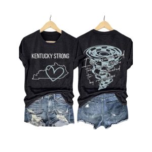 Retro Kentucky Strong I’ve Survived Too Many Storms To Be Bothered By Raindrops Print T-Shirt