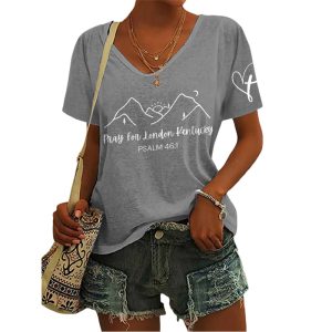 Pray For London Kentucky Psalm 46 1 Faith Cross Shirt4