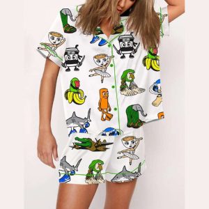 Brainrot Italian Character Print Pajama Set1