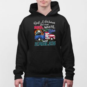 Just A Woman Who Love Red White Blue And Eagles Shirt 5