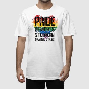 V Neck Retro Pride Removes Stubborn Orange Stains Print T Shirt 3