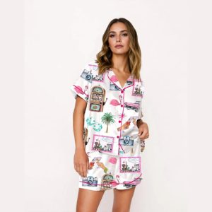 Las Vegas Bachelorette Cocktail Club Girls Trip Country Club Pajama Set1