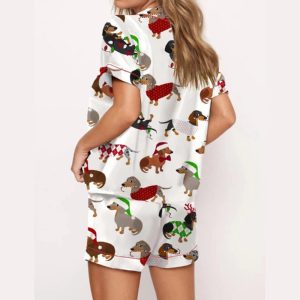 Christmas Dachshund Pajama Set1