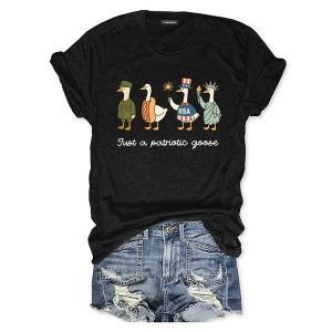 4th Of July Just A Patriotic Goose Shirt3