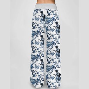 German Shorthaired Pointer Contrast Wide Leg Pants For Women2