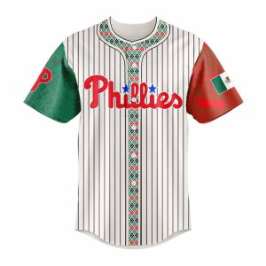 Phillies Mexican Heritage Night Striped 2025 Jersey1