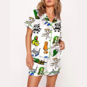 Brainrot Italian Character Print Pajama Set