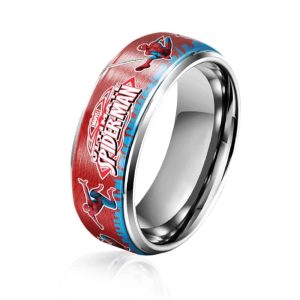 Spider Man Silver Tungsten Rings2