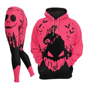 Pink Nightmare Before Christmas Combo Hoodie And Leggings