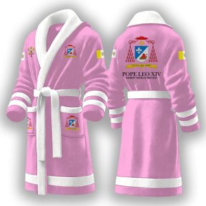 Leo Pope XIV Robert Francis Prevost Fleece Bathrobe2