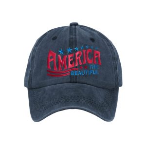 Retro America The Beautiful Print Baseball Cap1