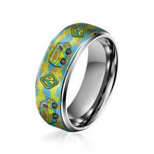 Scooby Doo The Mystery Machine Silver Tungsten Rings3