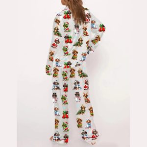 Dachshund Christmas Dog Pajama Set2