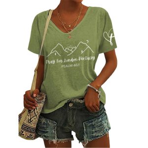 Pray For London Kentucky Psalm 46 1 Faith Cross Shirt1