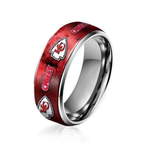 Chiefs Silver Tungsten Rings1