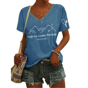 Pray For London Kentucky Psalm 46 1 Faith Cross Shirt