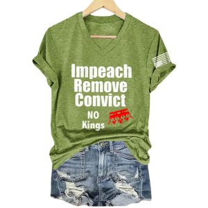 Impeach Remove Convict No Kings Print Shirt1