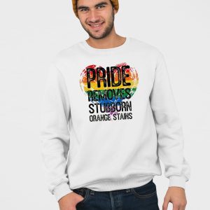 V Neck Retro Pride Removes Stubborn Orange Stains Print T Shirt 4