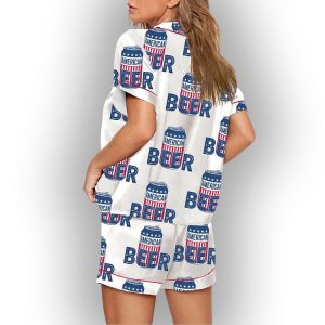Its A Bad Day To Be A Cold Beer 4th Of July Patriotic Drinking Pajama Set2