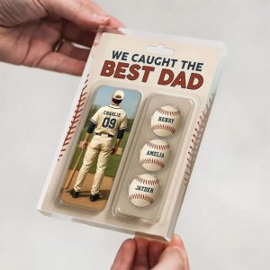 Personalized We Caught The Best Dad Acrylic Block Plaque