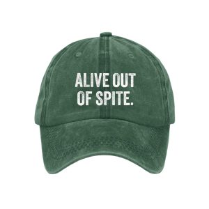 Retro Mental Health Alive Out Of Spite Print Baseball Cap3