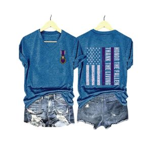 Purple Heart Day Purple Heart Honor The Fallen Thank The Living Shirt3