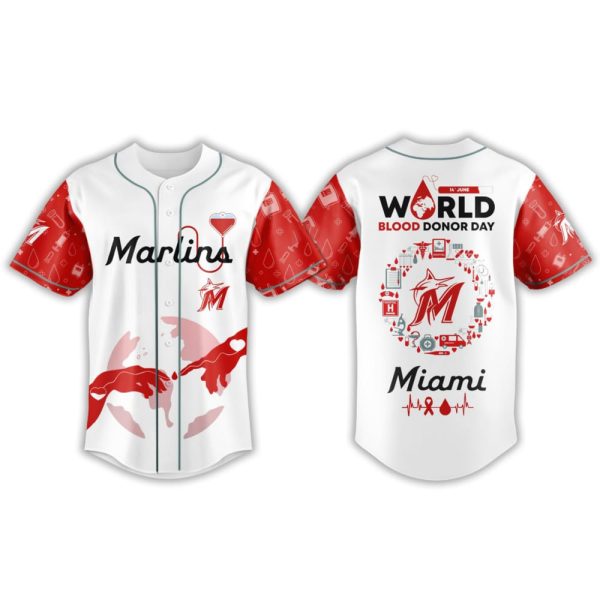 2025 Marlins World Blood Donor Day Jersey