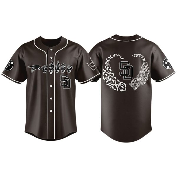 2025 Padres Deaf and Hard Of Hearing Night Jersey