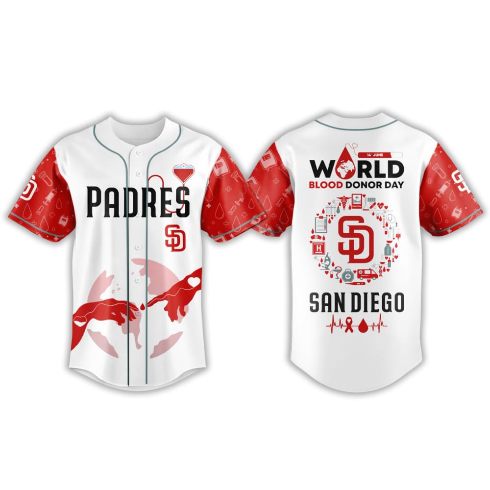 2025 Padres World Blood Donor Day Jersey 2025 Padres World Blood Donor Day Jersey