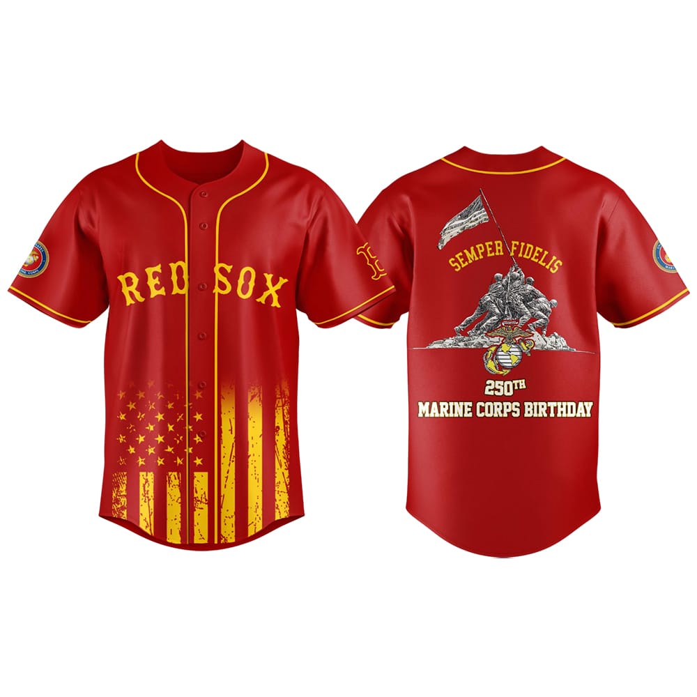 2025 Red Sox Marine 250th Birthday Jersey 2025 Red Sox Marine 250th Birthday Jersey