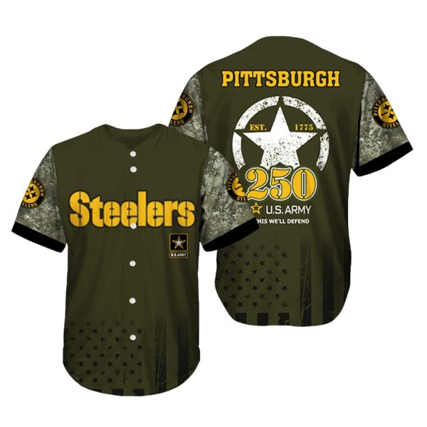 2025 Steelers 250th Anniversary US Army Jersey