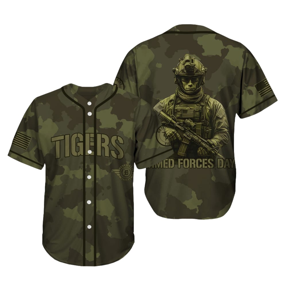 2025 Tigers Armed Forces Day Night Jersey 2025 Tigers Armed Forces Day Night Jersey