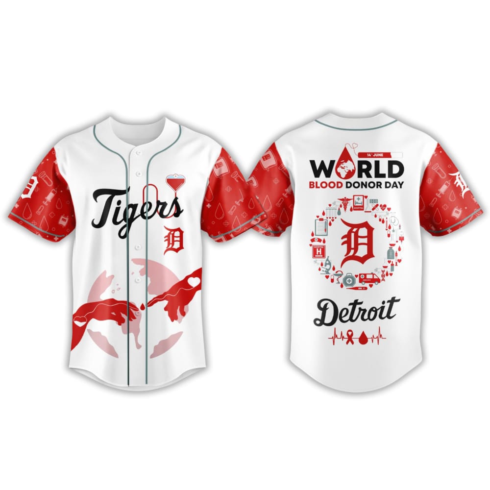 2025 Tigers World Blood Donor Day Jersey 2025 Tigers World Blood Donor Day Jersey