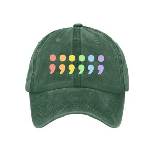 Retro Pride Mental Health Semicolon Suicide Prevention Print Baseball Cap3